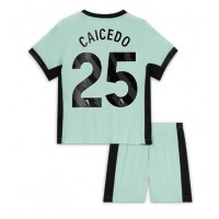 Chelsea Moises Caicedo #25 3rd trikot Kinder 2023-24 Kurzarm (+ Kurze Hosen)